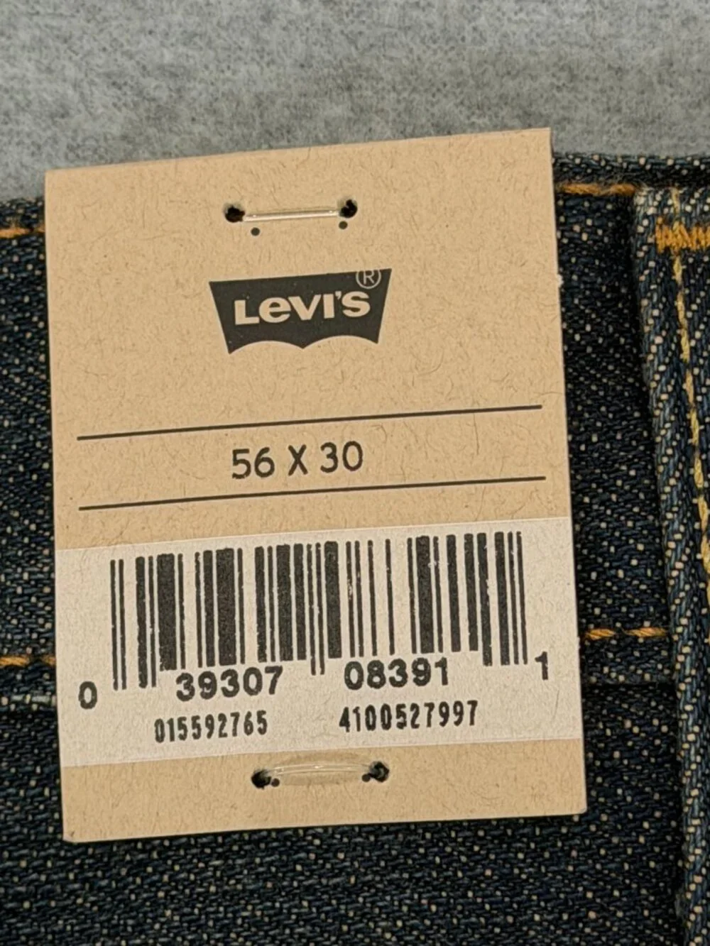 Levi's 559 Relaxed Straight Jeans Mens 56x30 Big & Tall Dark Wash Blue Denim NWT
